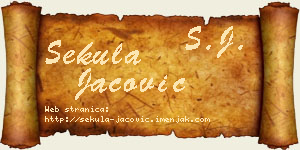 Sekula Jačović vizit kartica
